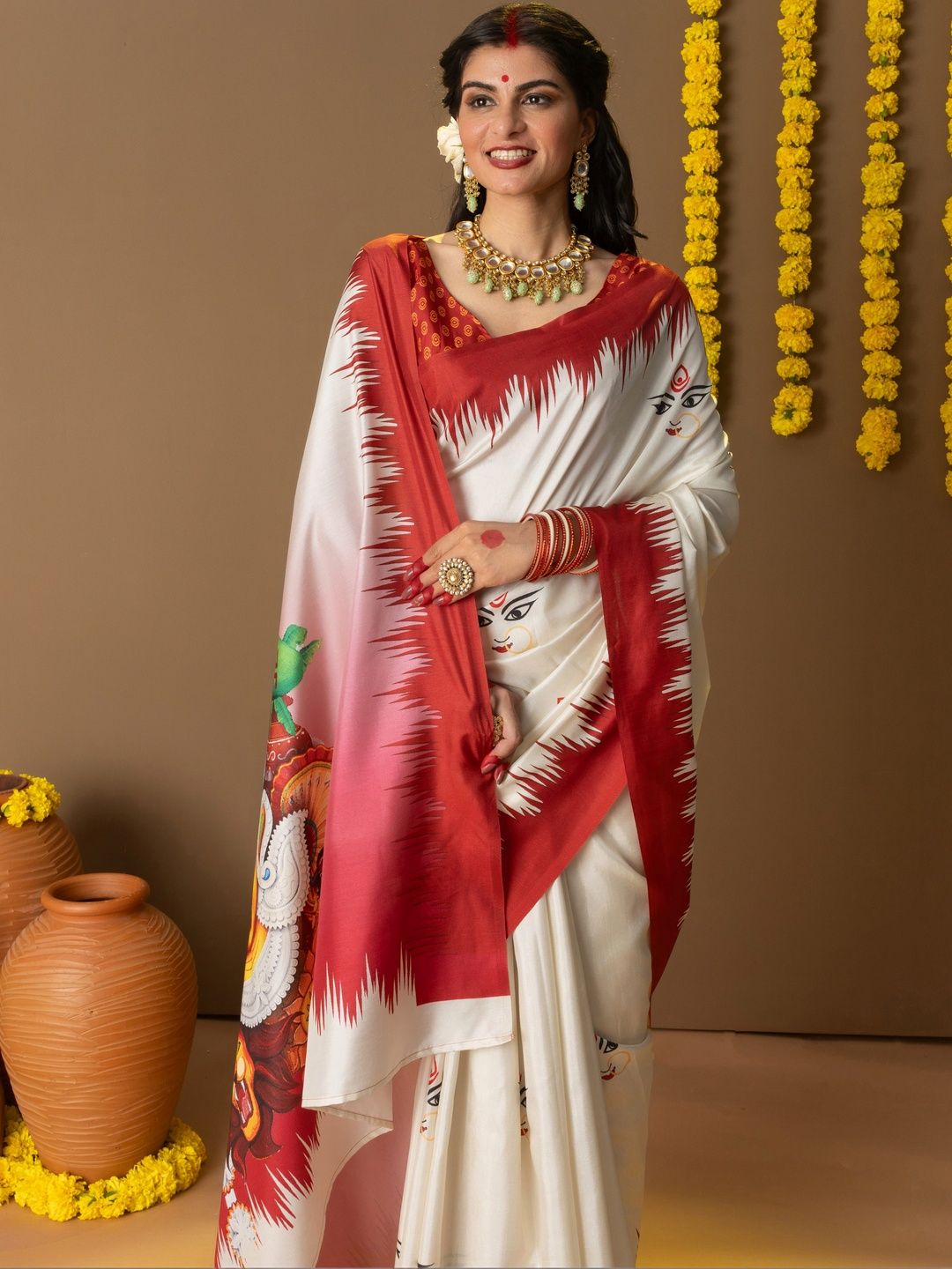 Ethnic Motif Art Silk Saree