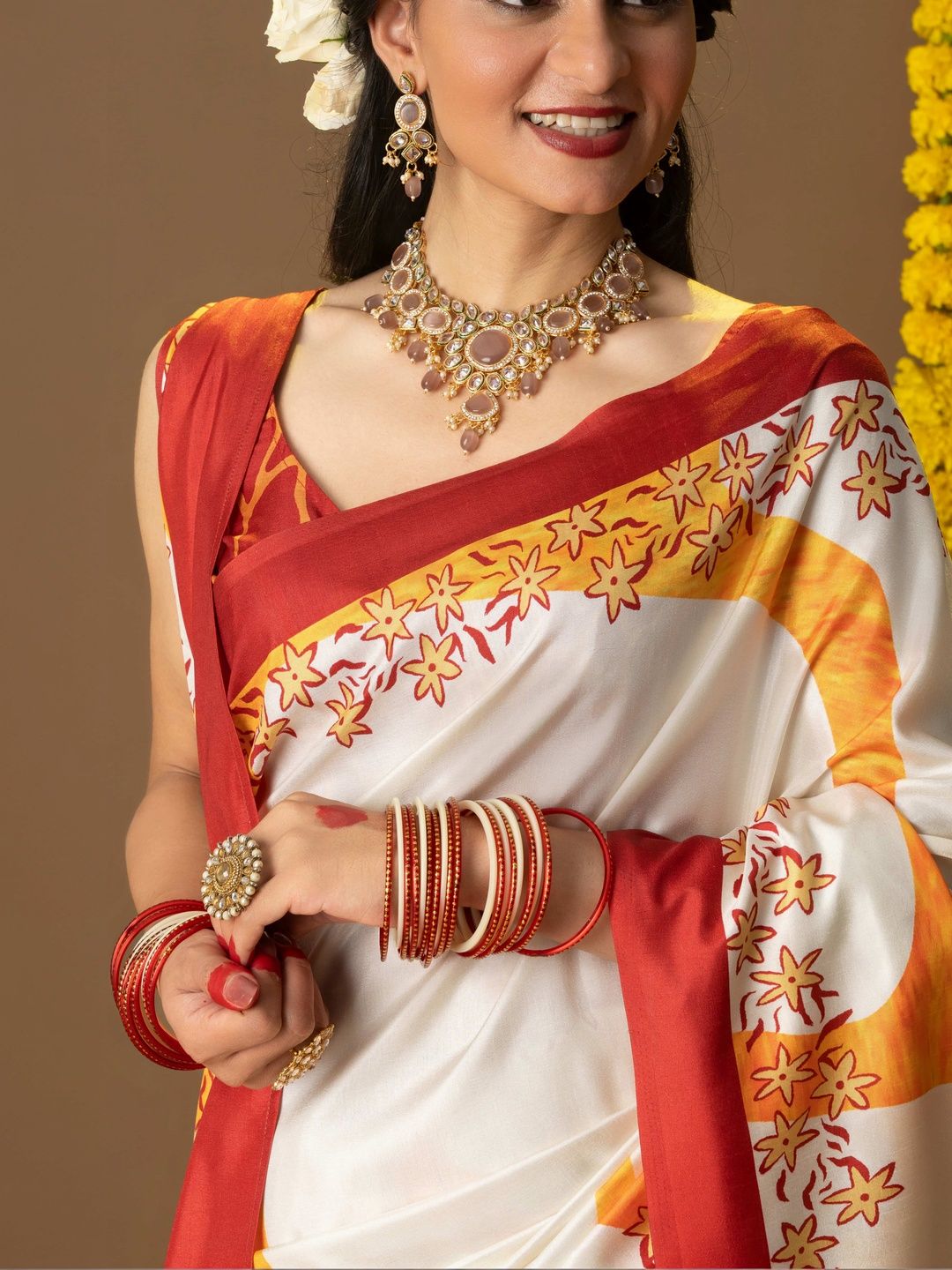 Ethnic Motif Art Silk Saree
