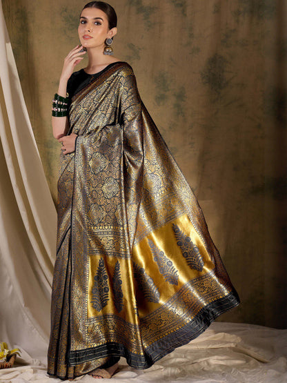 Ethnic Motifs Zari Woven Art Silk Saree