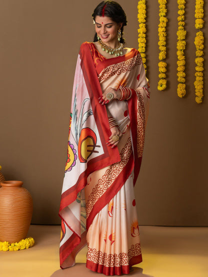 Ethnic Motifs Art Silk Saree